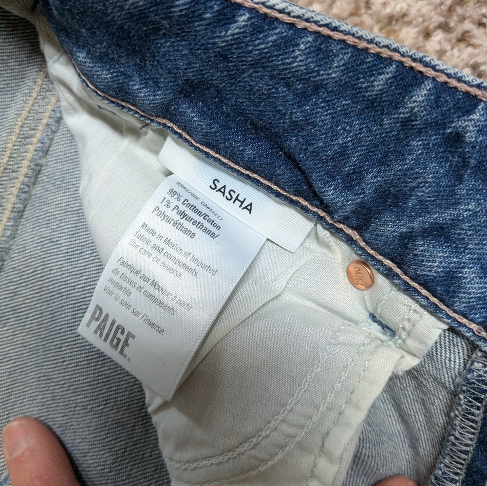 NWT Paige Sasha Wide Leg Jeans - Picture 6 of 6